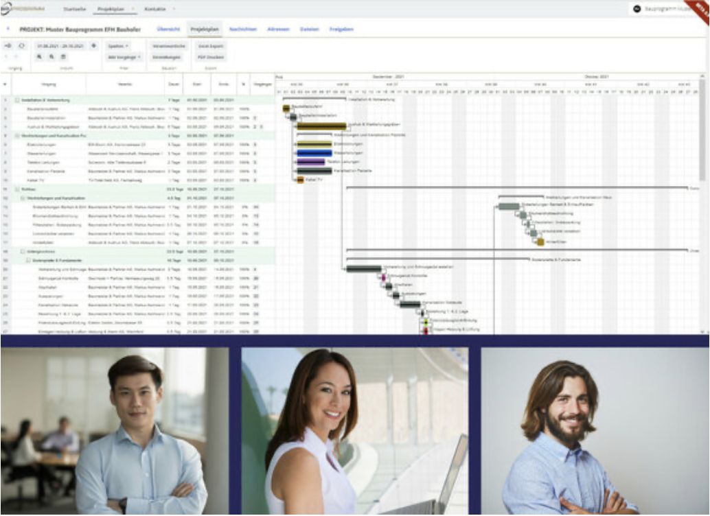 Bauprogramm – Termin- & Projektplaner