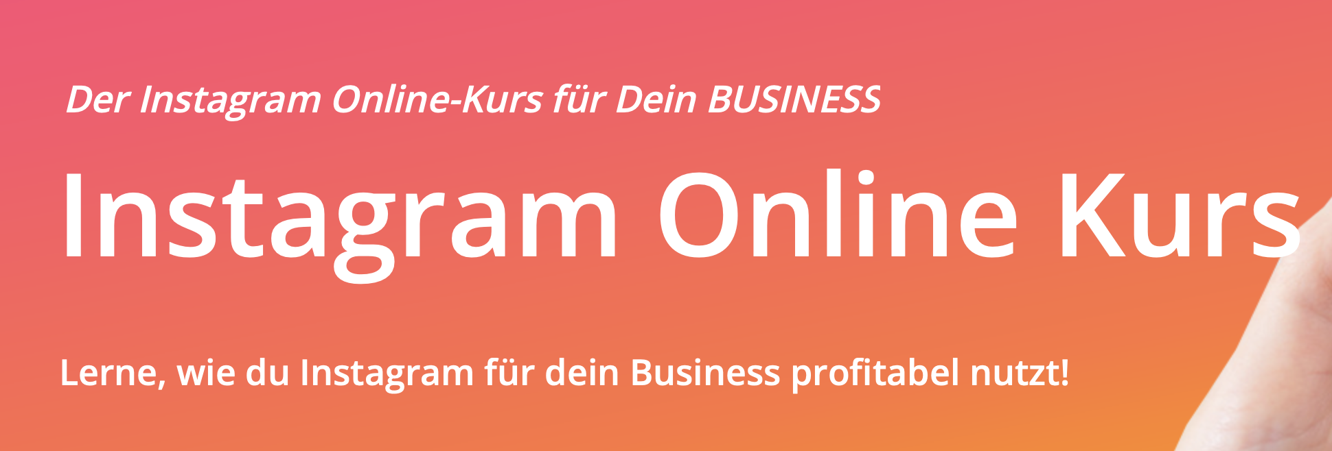 Instagram Online Coaching Kurs
