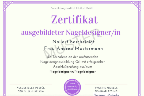 Nageldesign Online-Ausbildung mit Zertifikat